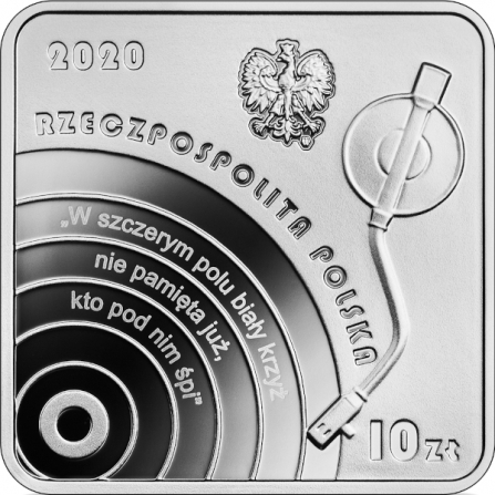Coin obverse 10 pln Krzysztof Klenczon (square)