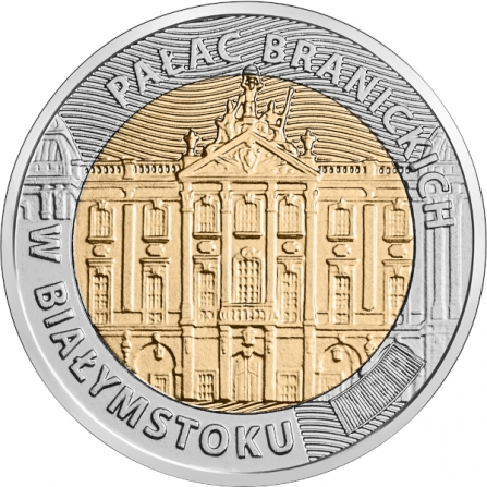 Rewers monety 5 zł Pałac Branickich w Białymstoku 