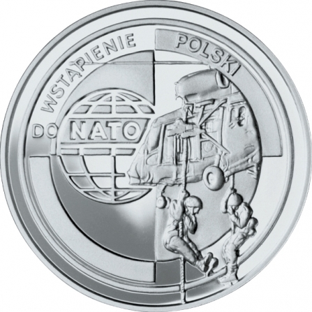 Coin reverse 10 pln Poland's accession to NATO