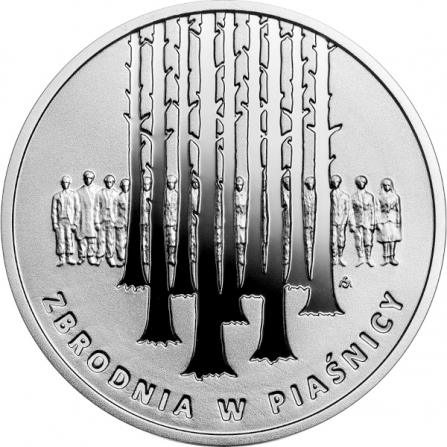 Rewers monety 10 zł Zbrodnia w Piaśnicy