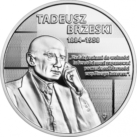 Rewers monety 10 zł Tadeusz Brzeski
