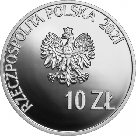 Coin obverse 10 pln 40th Anniversary of the Strike in the Higher School for Fire Service Officers