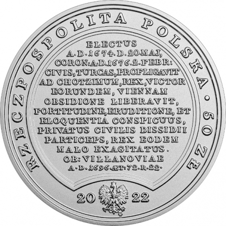 Coin obverse 50 pln John III Sobieski