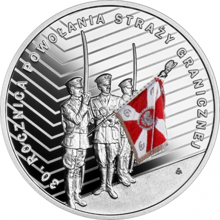 Rewers monety 10 zł 30. rocznica powołania Straży Granicznej