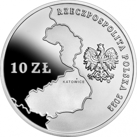 Coin obverse 10 pln 100th Anniversary of the Return of a Part of Upper Silesia to Poland