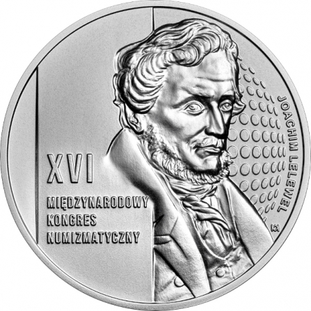 Rewers monety 50 zł XVI Międzynarodowy Kongres Numizmatyczny