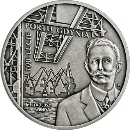 Rewers monety 20 zł 100-lecie Portu Gdynia