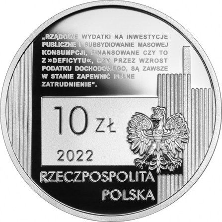 Coin obverse 10 pln Michał Kalecki