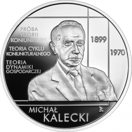 Rewers monety 10 zł Michał Kalecki