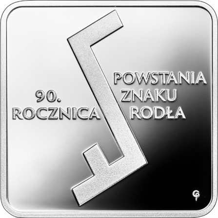 Rewers monety 10 zł 90. rocznica powstania Znaku Rodła