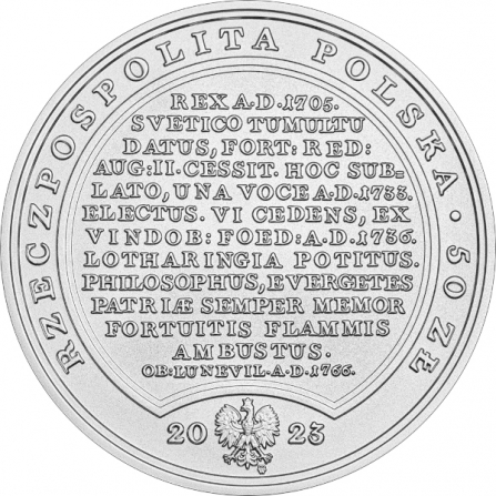 Coin obverse 50 pln Stanisław Leszczyński