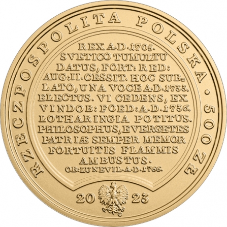 Coin obverse 500 pln Stanisław Leszczyński