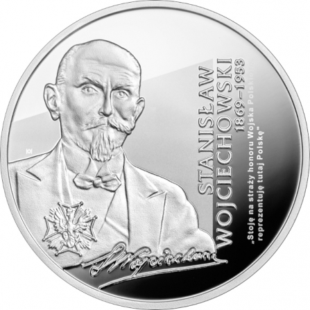 Rewers monety 10 zł Stanisław Wojciechowski
