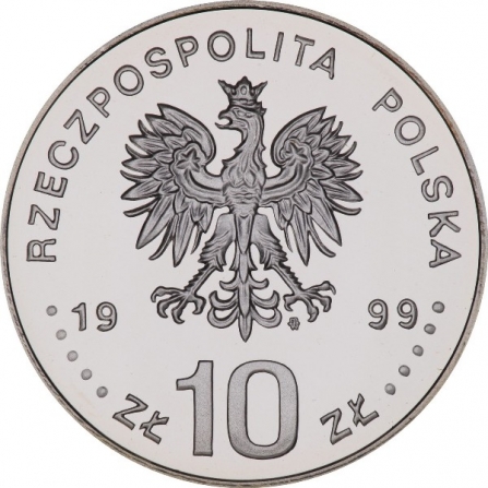 Awers monety10 zł Władysław IV Waza (1632-1648), półpostać