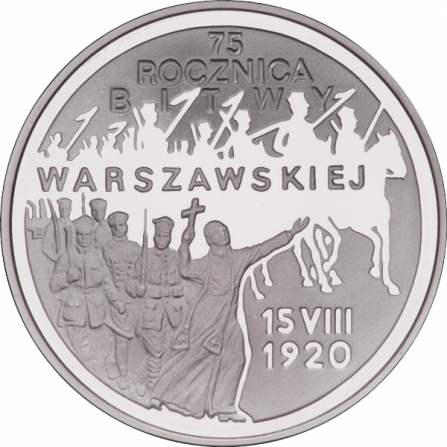 Rewers monety 20 zł 75. rocznica Bitwy Warszawskiej