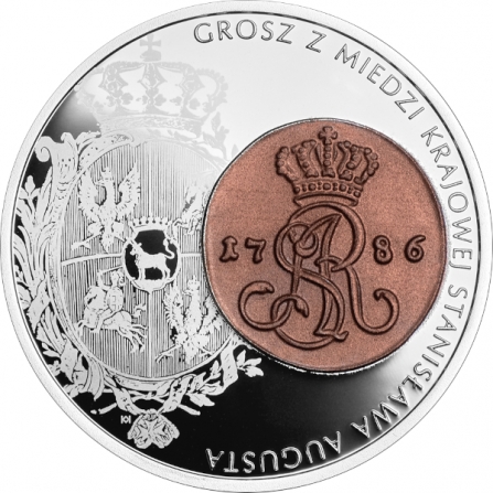 Rewers monety 20 zł Grosz z miedzi krajowej Stanisława Augusta