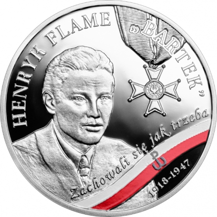 Rewers monety 10 zł Henryk Flame „Bartek”