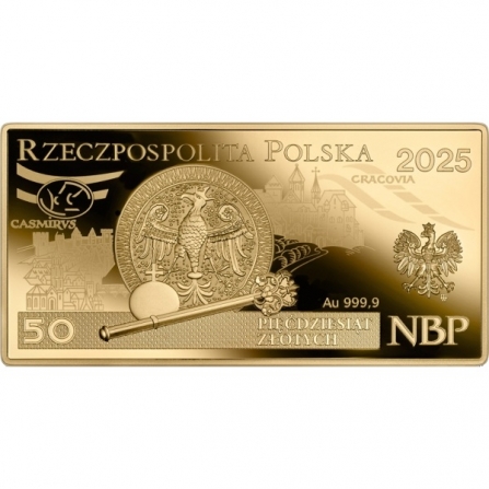 Awers monety50 zł Banknot o nominale 50 zł