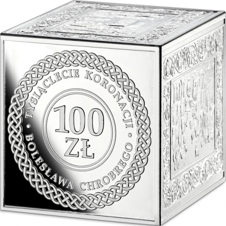 Rewers monety 100 zł Tysiąclecie koronacji Bolesława Chrobrego