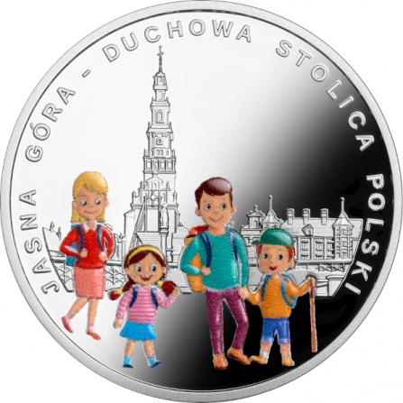Rewers monety 10 zł Jasna Góra – duchowa stolica Polski