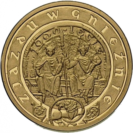 Coin reverse 100 pln The 1000th anniversary of the convention in Gniezno