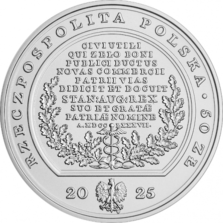 Awers monety50 zł Michał Ossowski