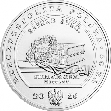 Awers monety50 zł Stanisław Konarski