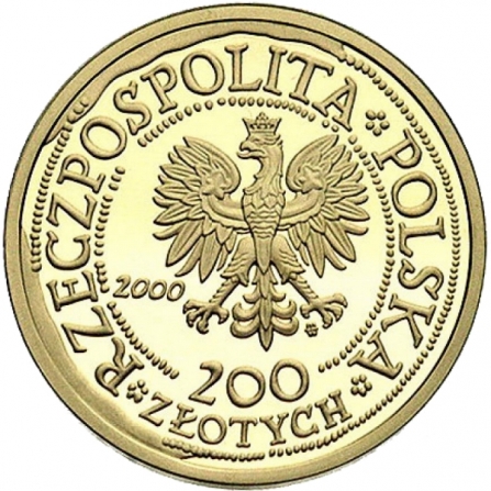 Coin obverse 200 pln Wrocław millenium