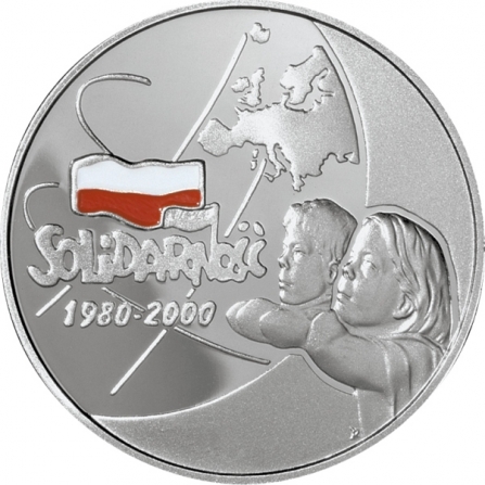 Rewers monety 10 zł 20-lecie NSZZ Solidarność