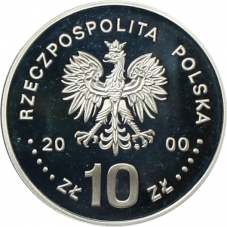 Coin obverse 10 pln Jan II Kazimierz (1648-1668), half-figure