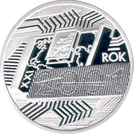 Rewers monety 10 zł Rok 2001