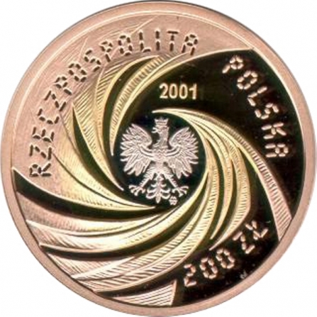 Awers monety200 zł Rok 2001