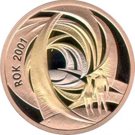 Rewers monety 200 zł Rok 2001