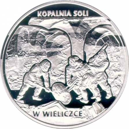 Rewers monety 20 zł Kopalnia soli w Wieliczce