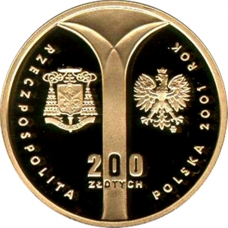 Coin obverse 200 pln 100th centenary of Priest Cardinal Stefan Wyszyński's birth