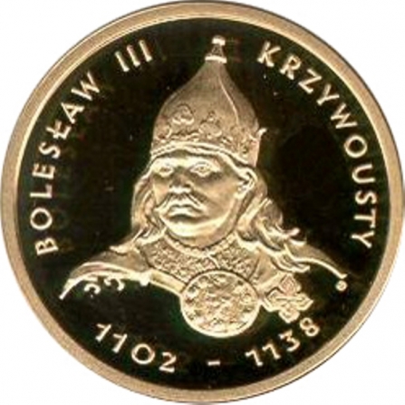Rewers monety 100 zł Bolesław III Krzywousty (1102-1138)