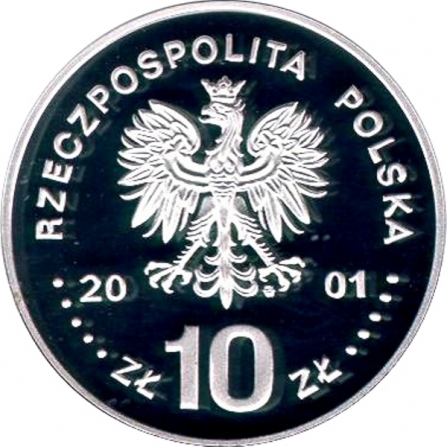 Awers monety10 zł Jan III Sobieski (1674-1696), półpostać