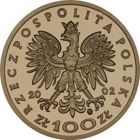 Awers monety100 zł Kazimierz III Wielki (1333-1370)
