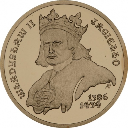 Rewers monety 100 zł Władysław II Jagiełło (1386-1434)